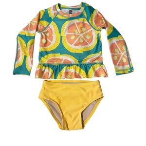 Tea Collection Citrus Print Rashguard Set NWOT